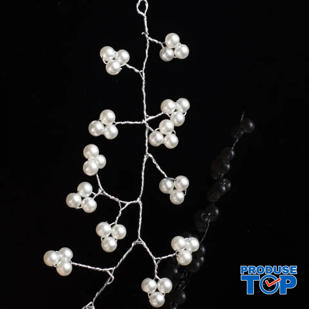 Bentita par mireasa cu perle decorative BPM01