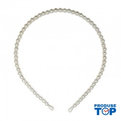 Bentita, coronita par din metal cu perle albe decorative BP03