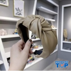 Bentita, coronita par din piele moale kaki BP04 Bentita, coronita par din piele moale kaki BP04