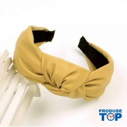 Bentita, coronita par din piele moale galbena BP04