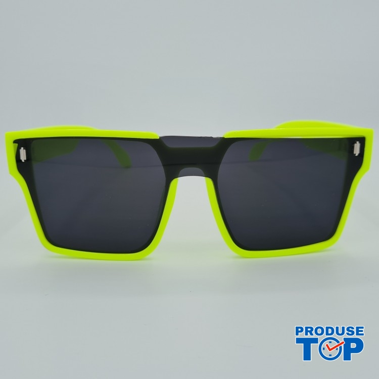 Ochelari de soare Unisex Casual cu rama asimetrica neon  + Toc si laveta GRATIS OSU002