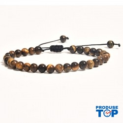 Bratara unisex cu pietre semipretioase maro BRB002