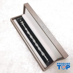 Bratara Luxury Fashion Dama Argintie cu Strasuri Reflexii Multicolore BRD009 Bratara Luxury Fashion Dama Argintie cu Strasuri Reflexii Multicolore BRD009