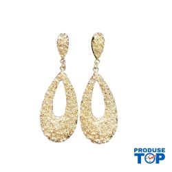 Cercei eleganti aurii model picaturi CW90
