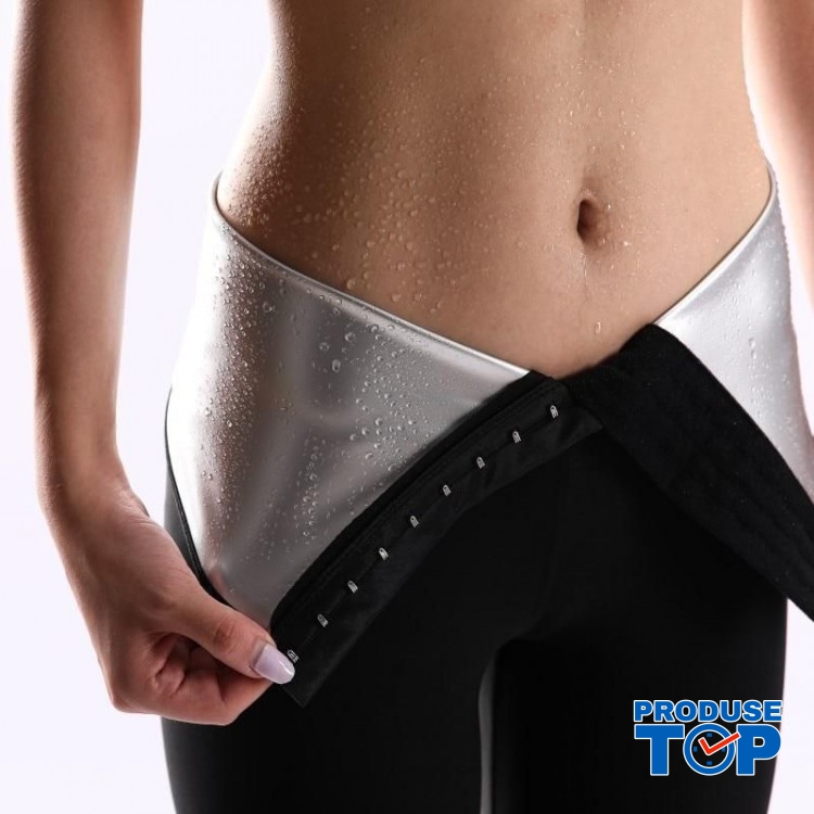 Pantaloni modelatori cu talie tip corset pentru slabit din neopren Sauna Effect  CDFIT058