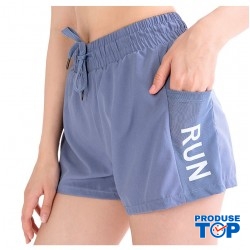 Pantaloni Dama Sport scurti albastri de alergare PTRUN02