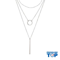 Set trei coliere argintii cu pandantiv STCOL092