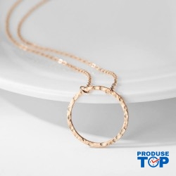 Colier dama auriu placat cu aur galben de 14 k si pandativ cerc COL107