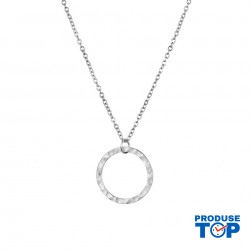 Colier dama argintiu cu pandativ cerc COL109