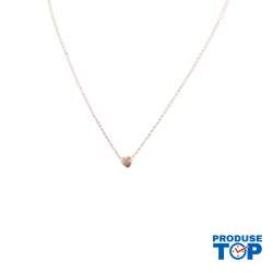 Colier dama auriu placat cu aur roz de 14 k si pandativ inima COL116