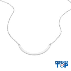 Colier argintiu cu pandantiv geometric semicerc  COL118