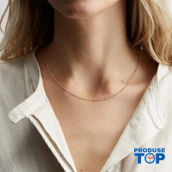 Colier roz auriu placat cu aur roz de 14 K COL119