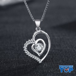 Colier argint 925 cu pandantiv inimioara COL042