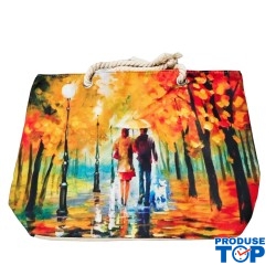 Geanta dama de plaja din material textil cu imprimeu sezon estival GDPJ010