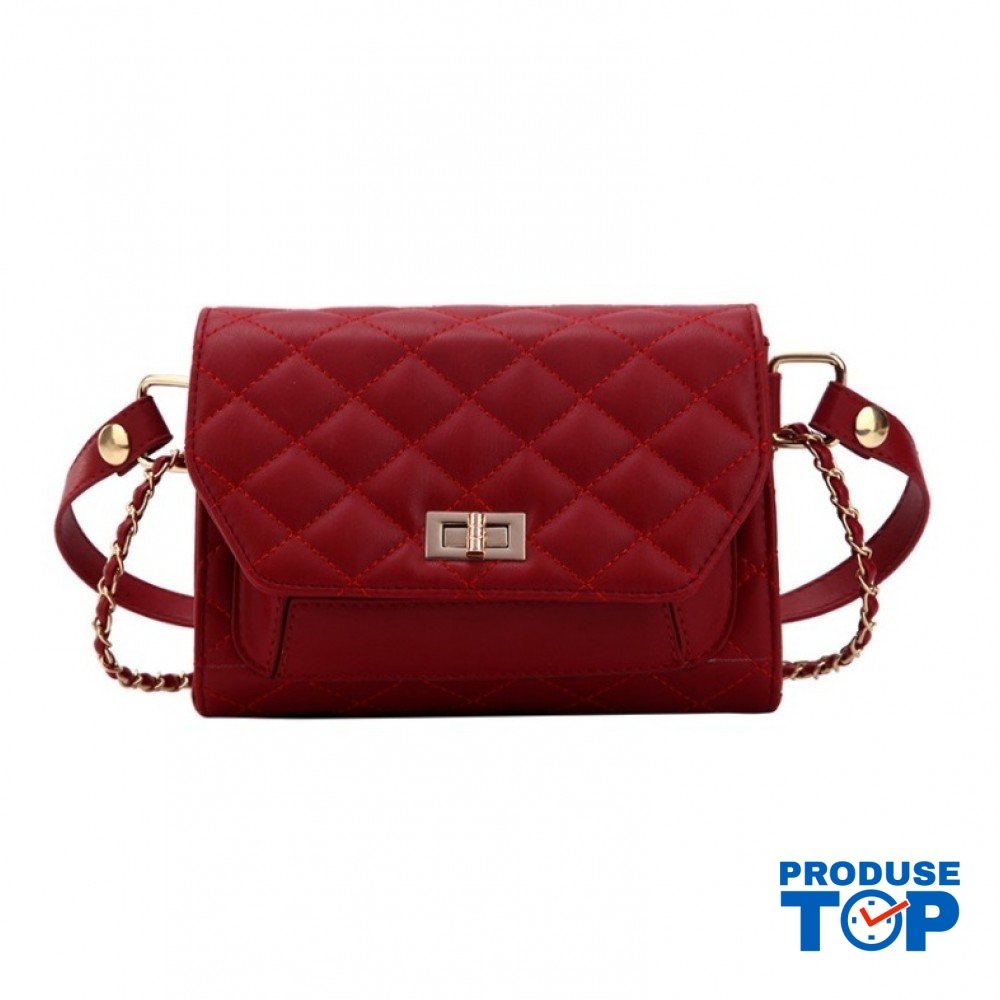 Geanta Borseta fashion rosie cu lant Caroline acgd036 Geanta Borseta fashion rosie cu lant Caroline acgd036