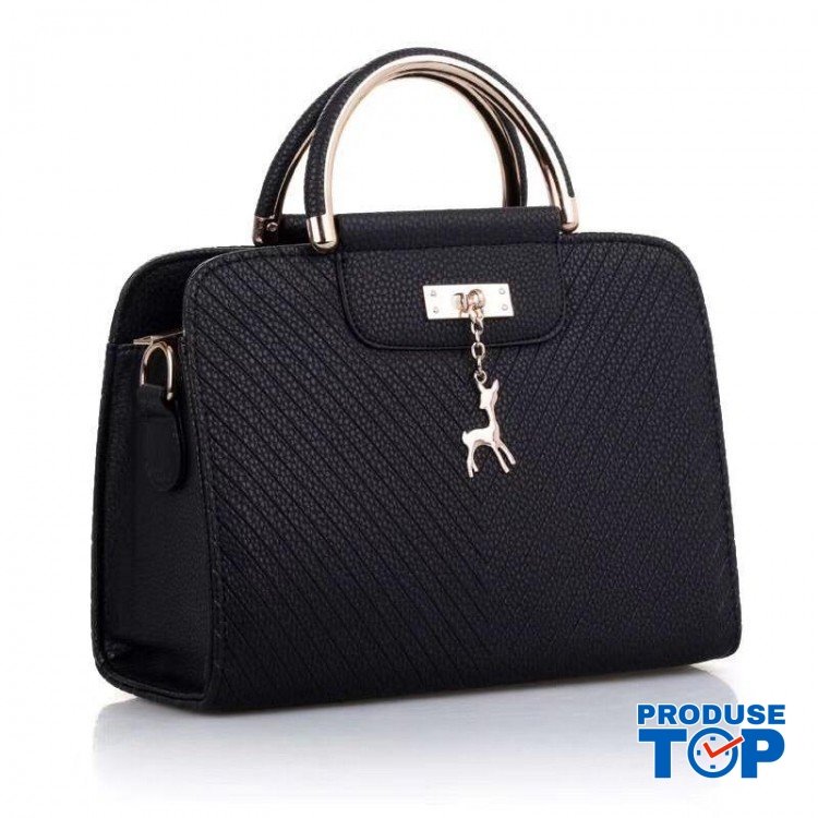 Geanta neagra din piele eco eleganta Zola ACGD045 Geanta neagra din piele eco eleganta Zola ACGD045