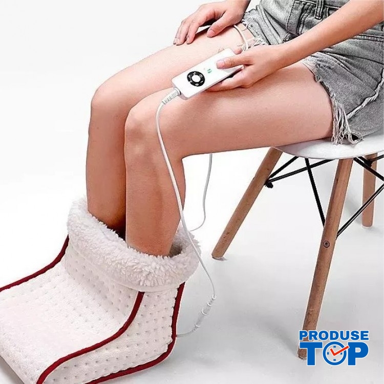 Incalzitor electric picioare cu tesatura confortabila tip cocolino si 5 trepte de temperatura IPE001