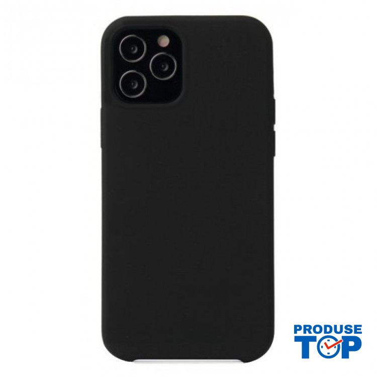 Husa slim compatibila cu IPHONE12-12 PRO, silicon negru hs-ip12-12pro