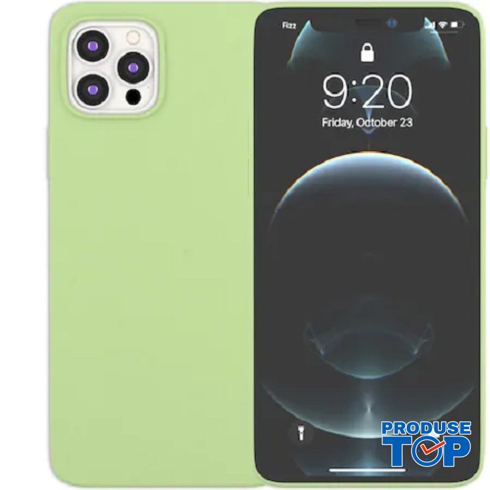 Husa slim compatibila cu IPHONE12-12 PRO, silicon verde hs-ip12-12pro