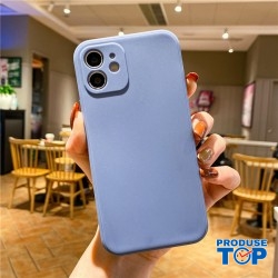 Husa slim compatibila cu IPHONE12, silicon bleu HT-IP12-SIL