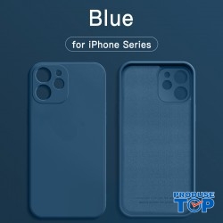 Husa slim compatibila cu IPHONE12, silicon albastru HT-IP12-SIL