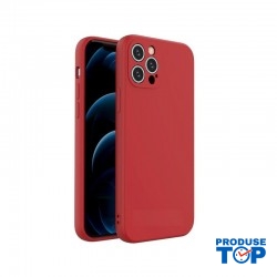 Husa Spate Iphone 13 PRO Antishock Rosie din Membrana Siliconata Mata cu Decupaje la Camere HS-IP13 PRO-SIL