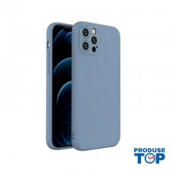 Husa Spate Iphone 13 PRO Antishock Albastra din Membrana Siliconata Mata cu Decupaje la Camere HS-IP13 PRO-SIL Husa Spate Iphone 13 PRO Antishock Albastra din Membrana Siliconata Mata cu Decupaje la Camere HS-IP13 PRO-SIL