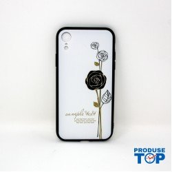 Husa Iphone XR Imprimeu Trandafiri Black&White