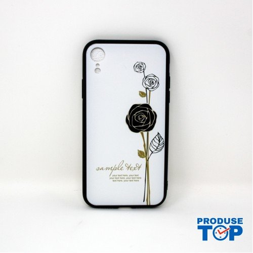 Husa Iphone XR Imprimeu Trandafiri Black&White