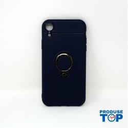 Husa Iphone XR Albastra cu inel metalic