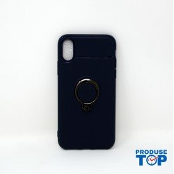 Husa Iphone X/ Iphone XS Albastra cu inel metalic