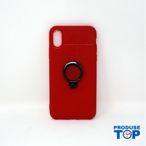 Husa Iphone X/ Iphone XS Rosie cu inel metalic