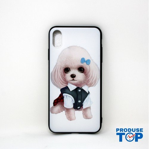 Husa Iphone XS Max Imprimeu Catelus cu fundita