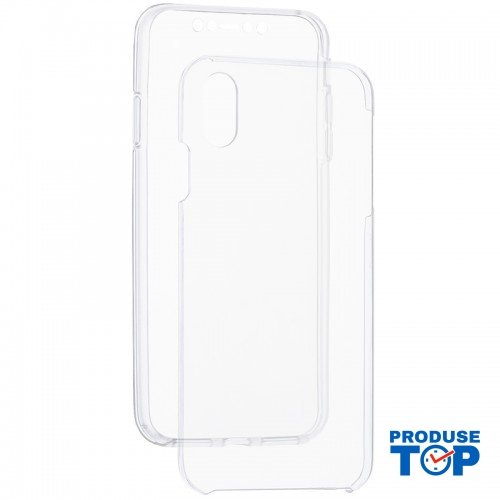 Husa Iphone XS Max 360 Full Cover Transparenta