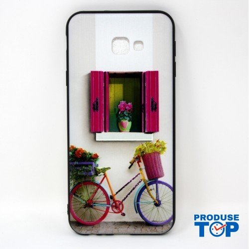 Husa Samsung Galaxy 4+ Imprimeu Bicicleta si Flori