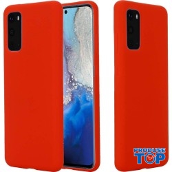 Husa slim compatibila cu Samsung Galaxy S20 4G, silicon rosu ht-samS20