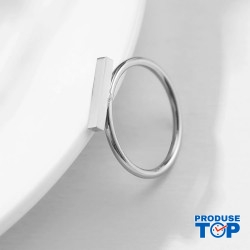 Inel dama din material inoxidabil cu element dreptunghiular INL003