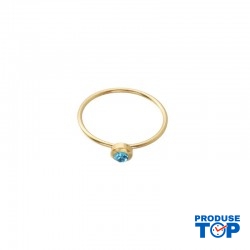 Inel dama zodiac din material inoxidabil placat cu aur galben de 14K INL013