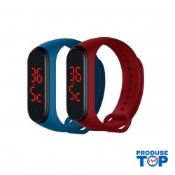 Ceas Bratara Smart Sport Rosu cu termometru SBT01