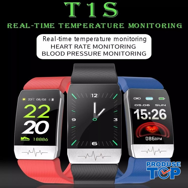 Ceas Smartwatch Touch Screen Albastru cu bluetooth/termometru Karen SWT1S