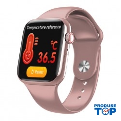 Ceas Smart Sport Roz cu monitorizare temperatura si sistem imunitar SWW98