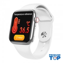 Ceas Smart Sport argintiu cu monitorizare temperatura si sistem imunitar SWW98