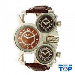 Ceas Barbati Sport Hipster Maro cu 3 cadrane OULM CBOL001 Ceas Barbati Sport Hipster Maro cu 3 cadrane OULM CBOL001