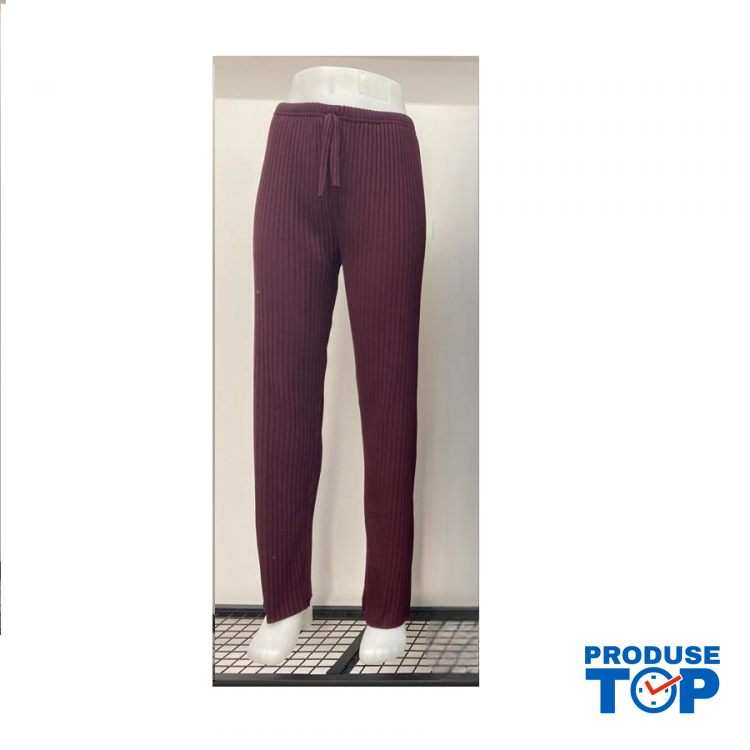 Pantaloni Dama striati largi visinii cu talie inalta PD002