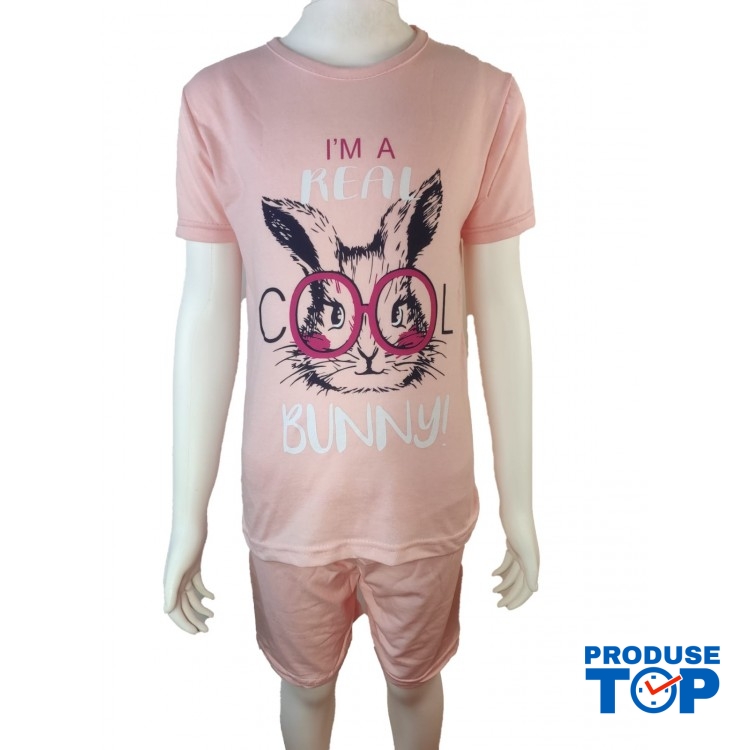 Pijama copii corai tricou  si pantaloni scurti  PJCCF017