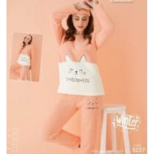 Pijama Cocolino Dama bej si Masca Somn PJD068