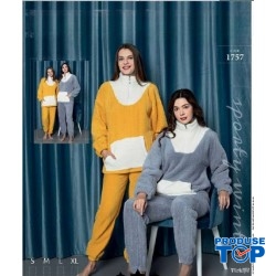 Pijama Cocolino Dama Galbena cu buzunar PJD104