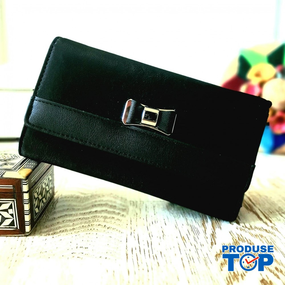 Portofel tip clutch dama negru cu catarama fundita ACPT013 Portofel tip clutch dama negru cu catarama fundita ACPT013