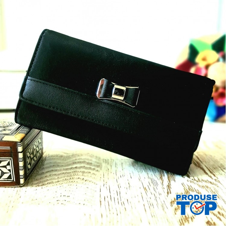 Portofel tip clutch dama negru cu catarama fundita ACPT013 Portofel tip clutch dama negru cu catarama fundita ACPT013