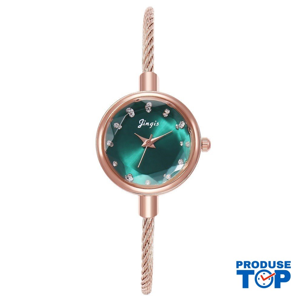 Ceas Dama Clasic Verde tip Bratara cu cadran sidefat CDQZ027 Ceas Dama Clasic Verde tip Bratara cu cadran sidefat CDQZ027